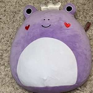 Squishmallows Francine the Valentine’s Purple Frog with Crown 12”